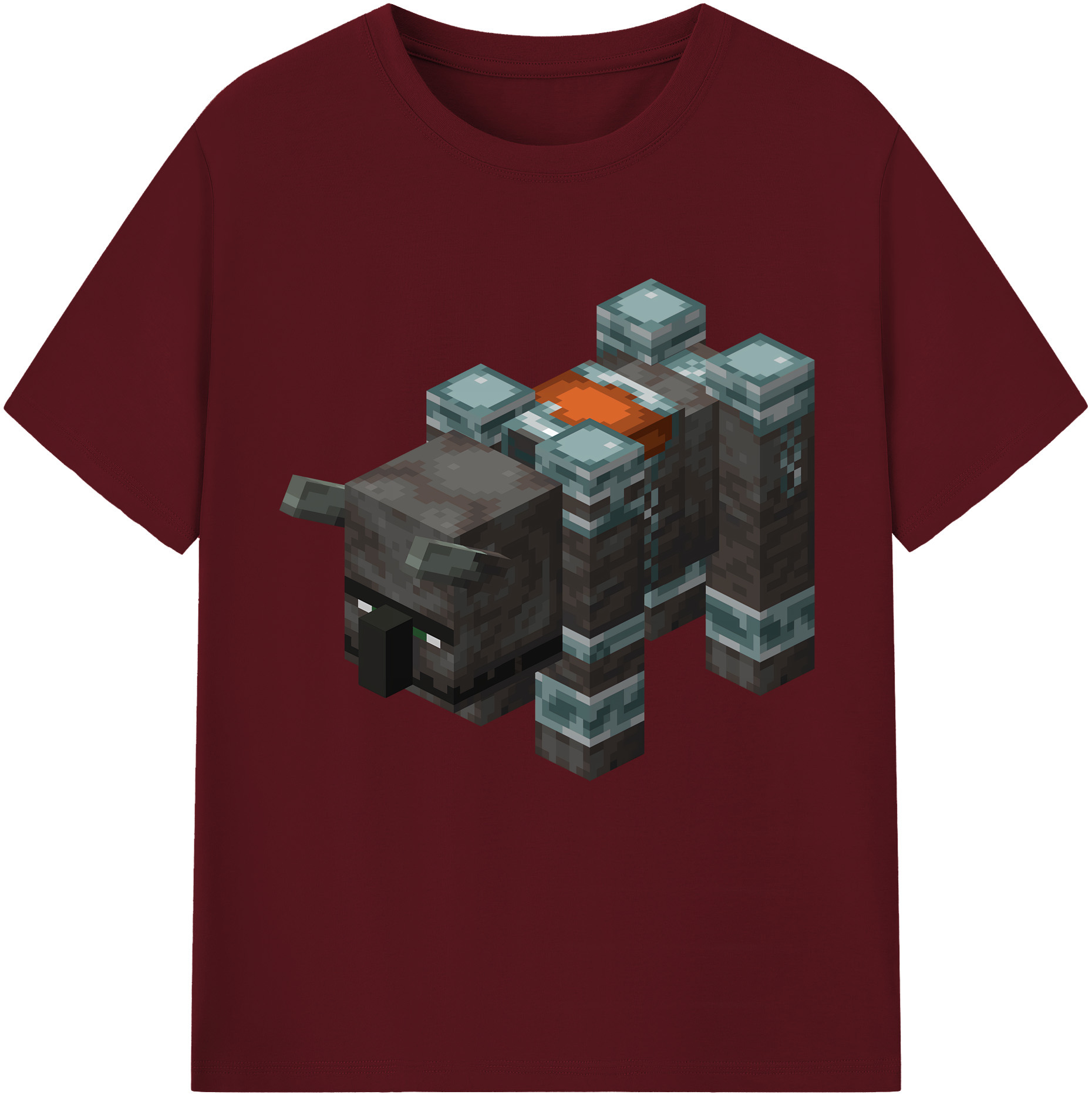 （画像用） マインクラフト ブロックの世界 Minecraft MC Block world 綿100％半袖Tシャツ（フロントプリント）